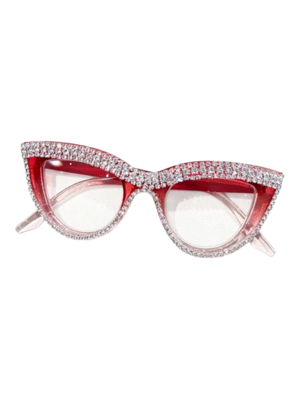 Pink Crystal Cat Eye Reading Glasses +1.50